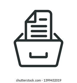 document archive - minimal line web icon. simple vector illustration. concept for infographic, website or app.