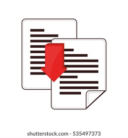 document with arrow download