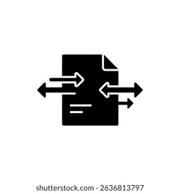 Document with Arrows Decision-Making Symbol for Business Strategy