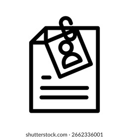 document attachment outline icon symbol of work vector design good for web or mobile app