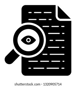 Document audit solid icon 