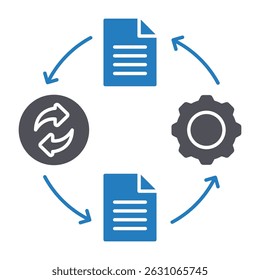 Document automation Vector icon which can easily modify or edit 
