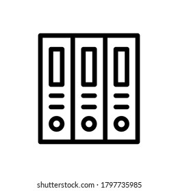 Document (Back To School) icon outline vector. isolated on white background