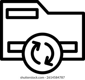Document Backup Line Vector Icon Design