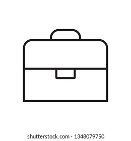 Document bag line icon. Vector illustration.