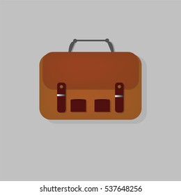Document Bag with vintage and hipster style symbolic vector illustration