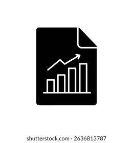Document with Bar Graph Icon for Financial Reports