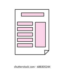 Document with bent corner
