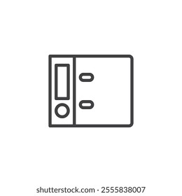 Document Binder line icon. linear style sign for mobile concept and web design. Binder for documents outline vector icon. File storage symbol, logo illustration. Vector graphics
