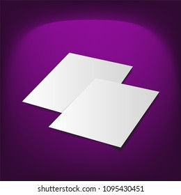 Document blank mock-up realistic vector illustration. Mockup for your advertisement and design