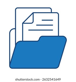 Document Blue Line Icon. Business, Strategy, Success Editable Stroke Vector Illustration