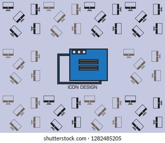 Document, blue vector file data with blue icon on new style background