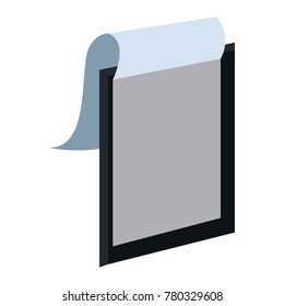 Document board isolated 3d
