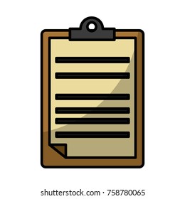 Document board isolated icon vector illustration graphic design
