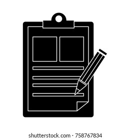 Document board with pencil