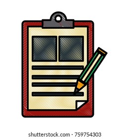 Document board with pencil