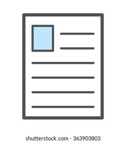 Document Bold Icon Illustration