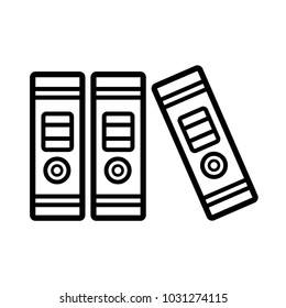 document - books keeping - files - accounting icon vector