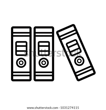 document - books keeping - files - accounting icon vector