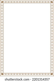 Document border illustration background template in classic, luxury, retro, vintage, royal style.