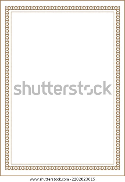 Document Borders Examples Document Border Illustration Background Template Classic Stock Vector ...