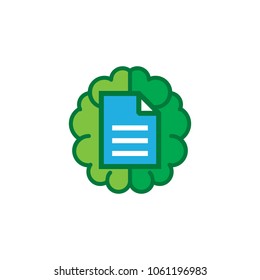 Document Brain Logo Icon Design