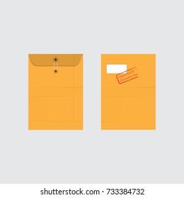 document brown paper mock up envelope