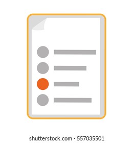 document with bullet points  icon image vector illustration design 