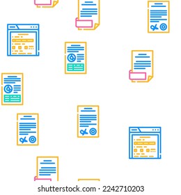 ilustración de línea delgada del vector de la oficina de archivos de negocios de documentos