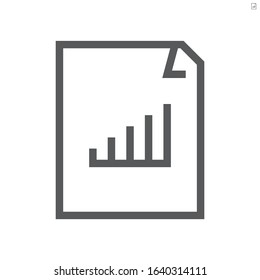 Document and business graph monitoring vector icon design, 48X48 pixel perfect and editable stroke.