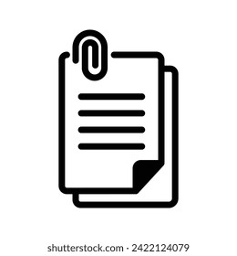 Document, Business Outline Icon Logo Illustration. Business Icon-set. Suitable For Web Design, Logo, App