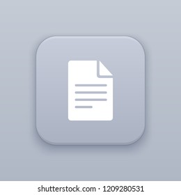 Document button, best vector on a gray background