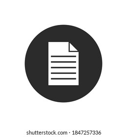 Document button vector icon. Simple icon