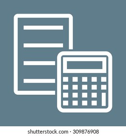 Document, Calculation, Sheet, Icon Vector Image.Can Also Be Used For Banking, Finance, Business. Suitable For Web Apps, Mobile Apps And Print Media.