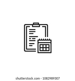 Document Calendar Deadline Icon