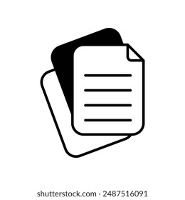 document cap icon with white background vector stock illustration