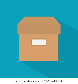 document cardboard box icon- vector illustration