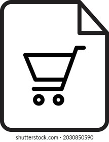 Document cart Isolated Vector icon which can easily modify or edit

