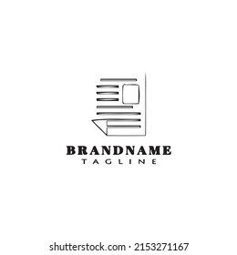 diseño del icono de la plantilla del logotipo de dibujos animados negro ilustración del vector aislado