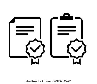 Document certificate icon. Illustration vector