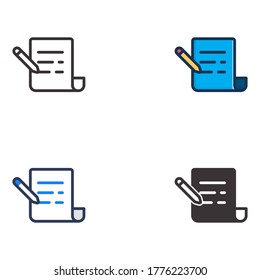 document certificate signature flat icon