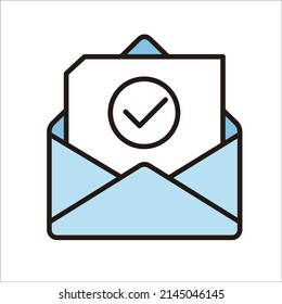 
Icono de línea de entrada de lápiz de verificación de documentos