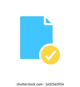 document check flat vector icon - ui icon vector