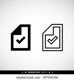 Document Check Icon 2 great for any use. Vector EPS10.