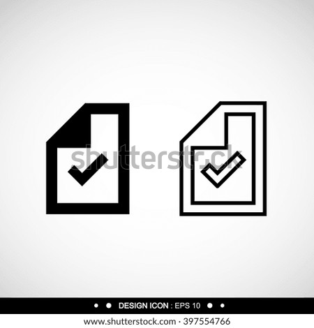 Document Check Icon 2 great for any use. Vector EPS10.