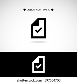 Document Check Icon 4 great for any use. Vector EPS10.