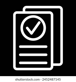 document check icon vector outline