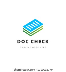Document Check Logo Template Design Vector
