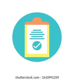 Document and check mark design, Data archive storage organize business office and information theme Vector illustration