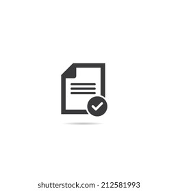 Document With Check Mark Icon